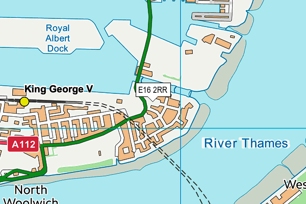 E16 2RR map - OS VectorMap District (Ordnance Survey)