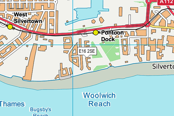 E16 2SE map - OS VectorMap District (Ordnance Survey)