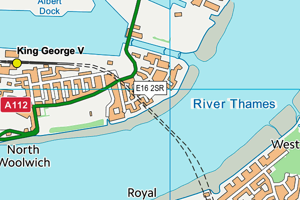 E16 2SR map - OS VectorMap District (Ordnance Survey)