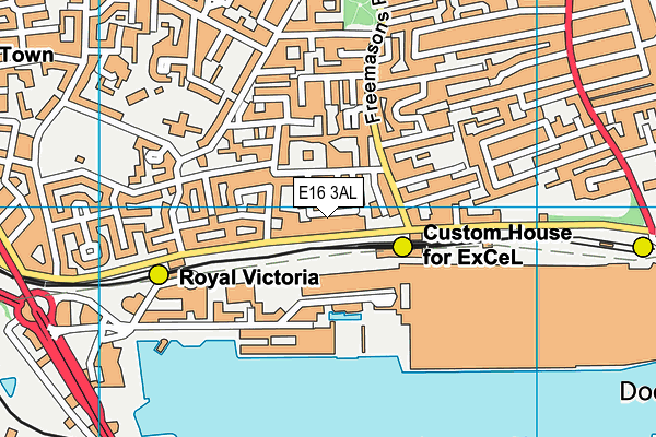 E16 3AL map - OS VectorMap District (Ordnance Survey)