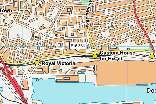 Oasis Health & Fitness Club (Closed) map (E16 3BU) - OS VectorMap District (Ordnance Survey)