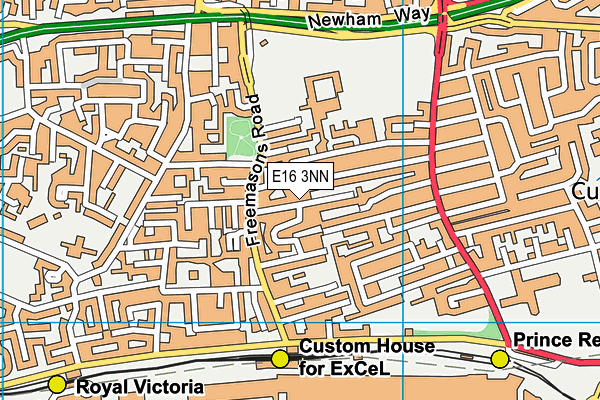 E16 3NN map - OS VectorMap District (Ordnance Survey)
