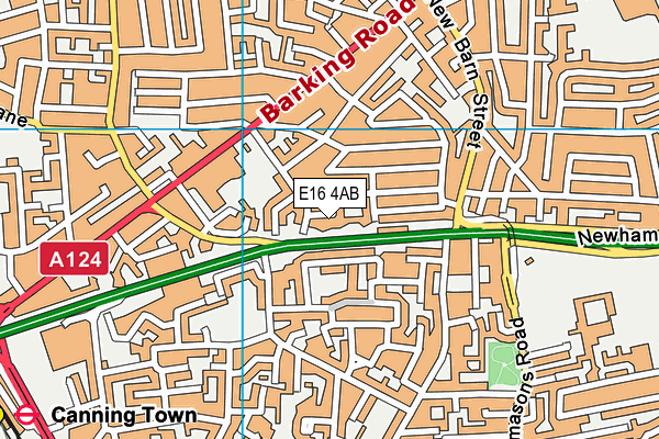 E16 4AB map - OS VectorMap District (Ordnance Survey)