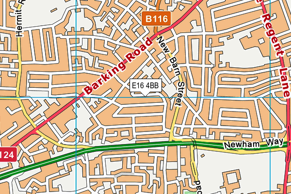 E16 4BB map - OS VectorMap District (Ordnance Survey)