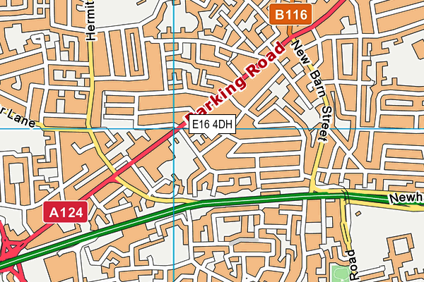 E16 4DH map - OS VectorMap District (Ordnance Survey)