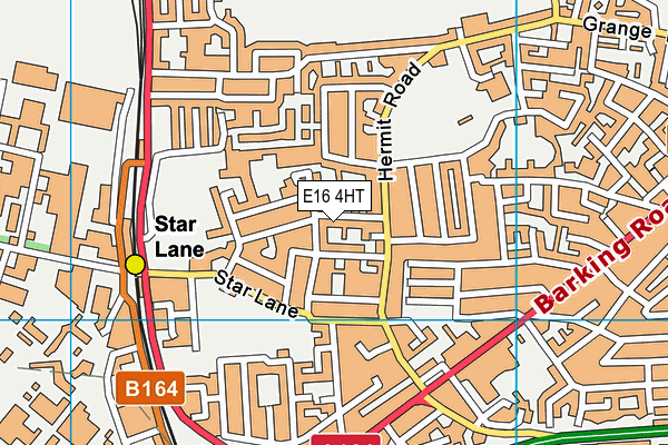 E16 4HT map - OS VectorMap District (Ordnance Survey)