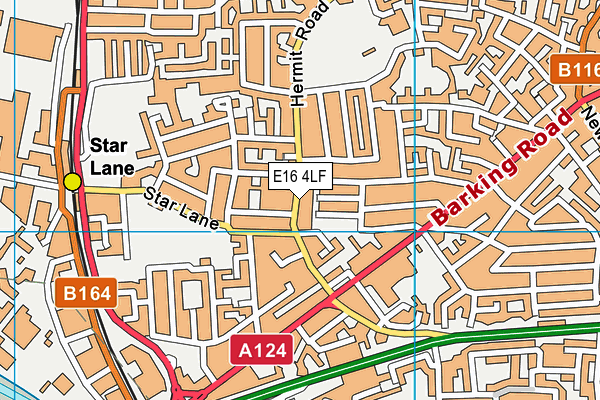 E16 4LF map - OS VectorMap District (Ordnance Survey)