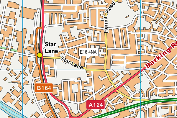 E16 4NA map - OS VectorMap District (Ordnance Survey)