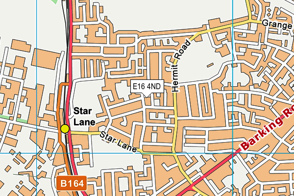 E16 4ND map - OS VectorMap District (Ordnance Survey)