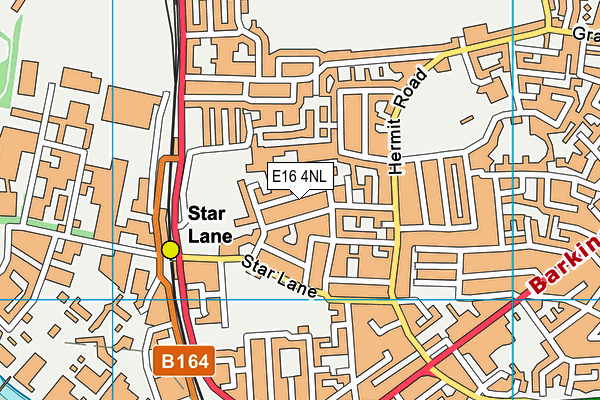 E16 4NL map - OS VectorMap District (Ordnance Survey)