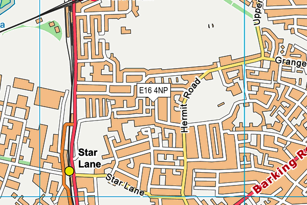 E16 4NP map - OS VectorMap District (Ordnance Survey)