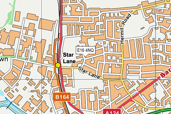 E16 4NQ map - OS VectorMap District (Ordnance Survey)