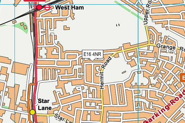 E16 4NR map - OS VectorMap District (Ordnance Survey)