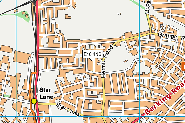 E16 4NS map - OS VectorMap District (Ordnance Survey)