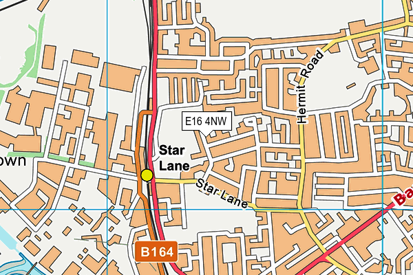 E16 4NW map - OS VectorMap District (Ordnance Survey)