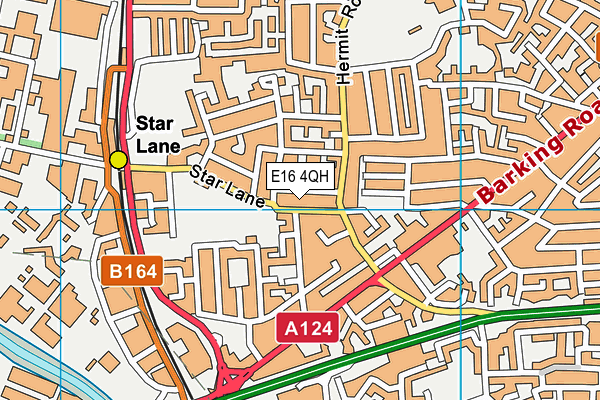 E16 4QH map - OS VectorMap District (Ordnance Survey)