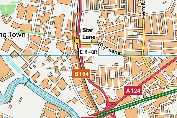 E16 4QR map - OS VectorMap District (Ordnance Survey)