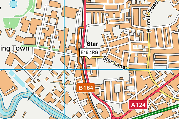 E16 4RG map - OS VectorMap District (Ordnance Survey)