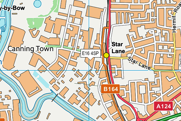 E16 4SP map - OS VectorMap District (Ordnance Survey)