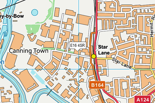 E16 4SR map - OS VectorMap District (Ordnance Survey)