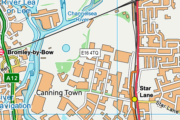 E16 4TQ map - OS VectorMap District (Ordnance Survey)