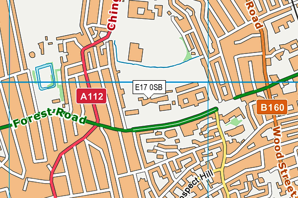 E17 0SB map - OS VectorMap District (Ordnance Survey)