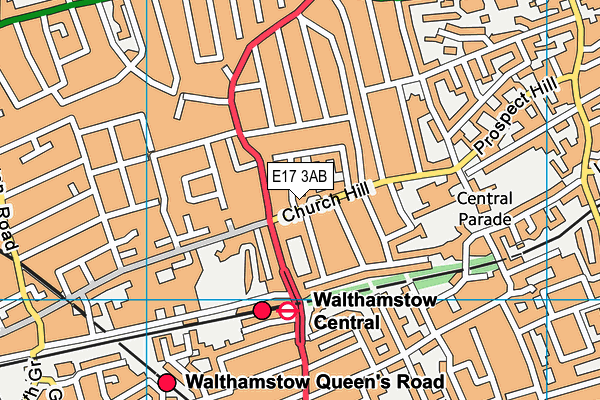 E17 3AB map - OS VectorMap District (Ordnance Survey)