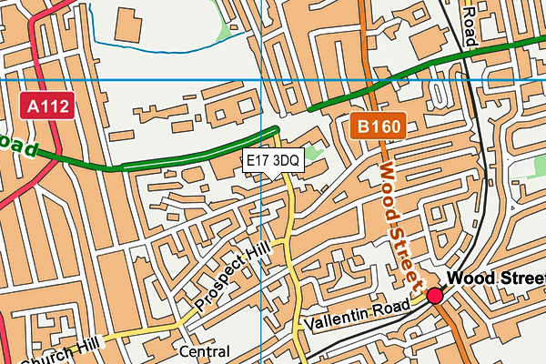 E17 3DQ map - OS VectorMap District (Ordnance Survey)