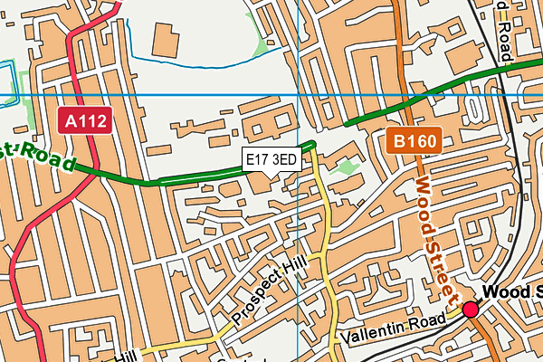 E17 3ED map - OS VectorMap District (Ordnance Survey)