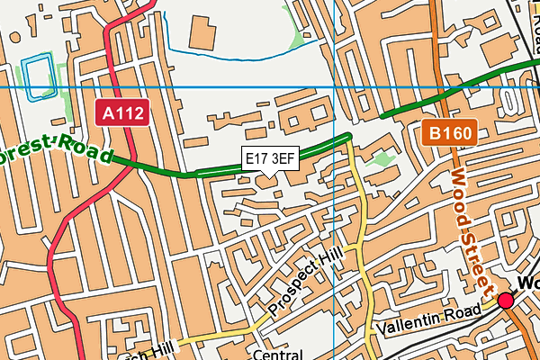 Ymca (Walthamstow) map (E17 3EF) - OS VectorMap District (Ordnance Survey)
