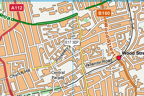 E17 3EP map - OS VectorMap District (Ordnance Survey)