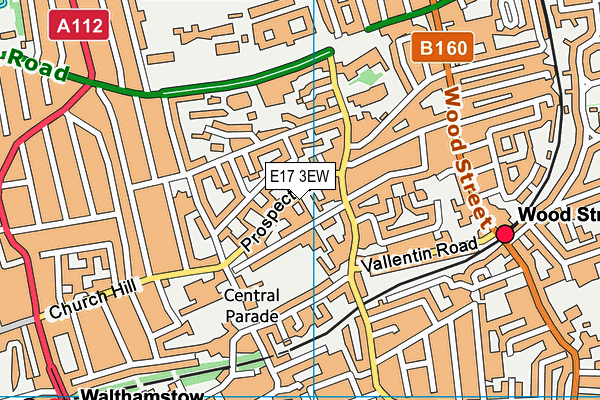 E17 3EW map - OS VectorMap District (Ordnance Survey)