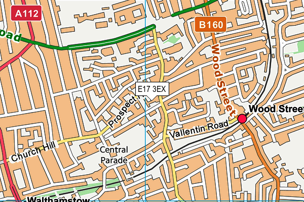 E17 3EX map - OS VectorMap District (Ordnance Survey)