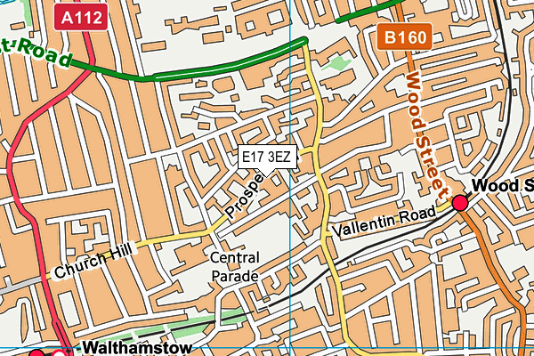 E17 3EZ map - OS VectorMap District (Ordnance Survey)