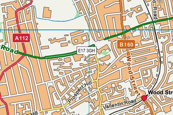 E17 3GH map - OS VectorMap District (Ordnance Survey)