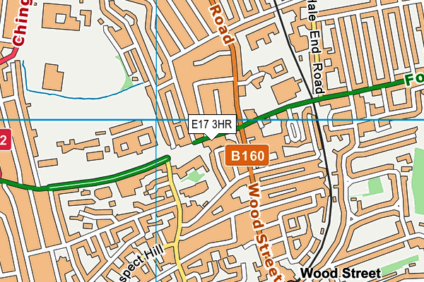 E17 3HR map - OS VectorMap District (Ordnance Survey)