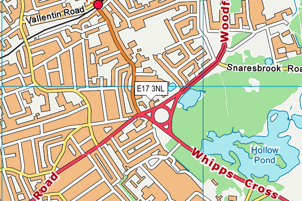 E17 3NL map - OS VectorMap District (Ordnance Survey)