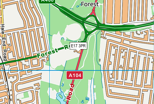 E17 3PR map - OS VectorMap District (Ordnance Survey)