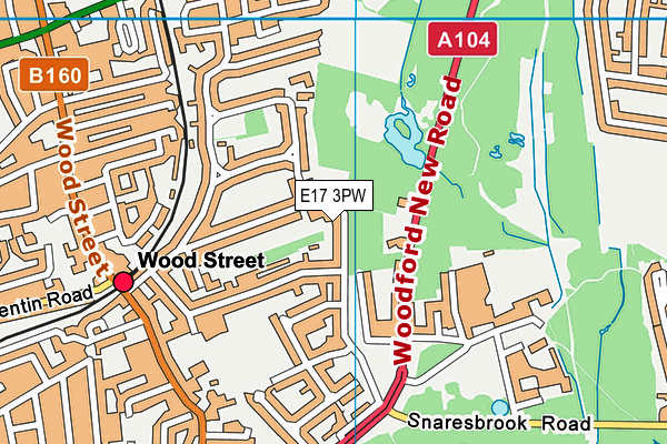 Peterhouse Centre map (E17 3PW) - OS VectorMap District (Ordnance Survey)