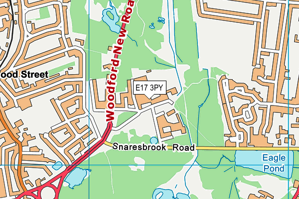 Forest School (Sylvestrian Leisure Centre) map (E17 3PY) - OS VectorMap District (Ordnance Survey)