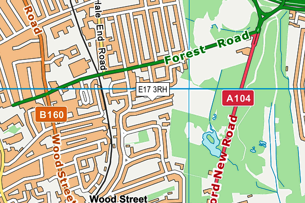 E17 3RH map - OS VectorMap District (Ordnance Survey)