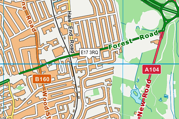 E17 3RQ map - OS VectorMap District (Ordnance Survey)