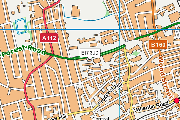 E17 3UD map - OS VectorMap District (Ordnance Survey)