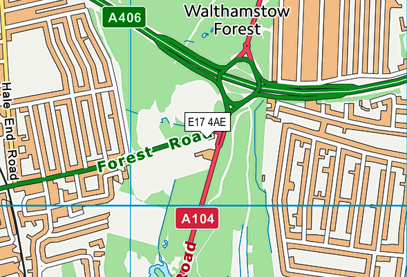 E17 4AE map - OS VectorMap District (Ordnance Survey)