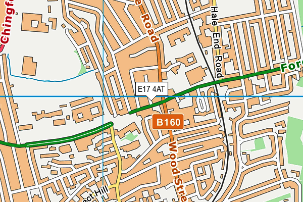 E17 4AT map - OS VectorMap District (Ordnance Survey)