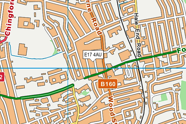 E17 4AU map - OS VectorMap District (Ordnance Survey)