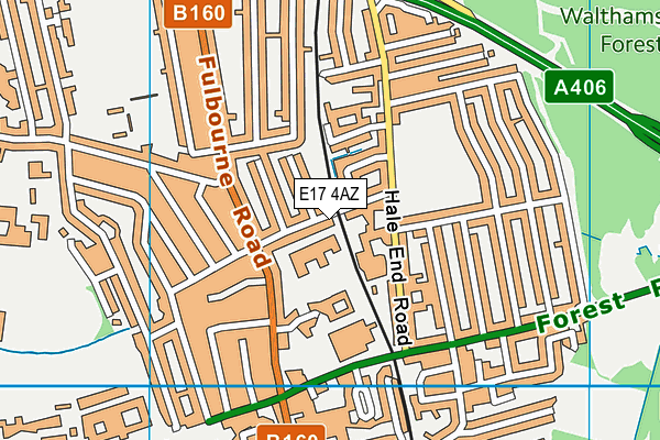 Whitefield Schools map (E17 4AZ) - OS VectorMap District (Ordnance Survey)