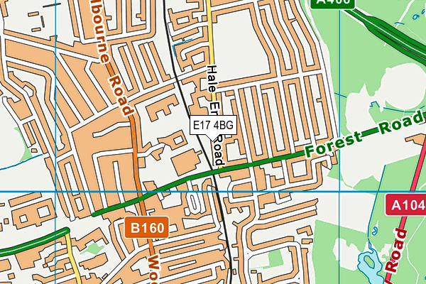 E17 4BG map - OS VectorMap District (Ordnance Survey)