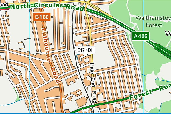 E17 4DH map - OS VectorMap District (Ordnance Survey)