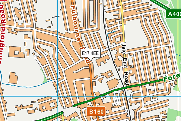 E17 4EE map - OS VectorMap District (Ordnance Survey)